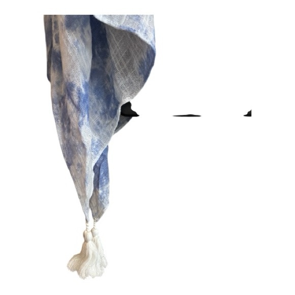 NWT J ill Blue and White Women's Poncho One Size. - Picture 11 of 12